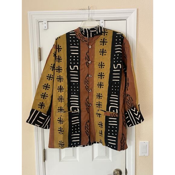 Sam Hilu Reversible Tribal Jacket Size XXL - Picture 1 of 6